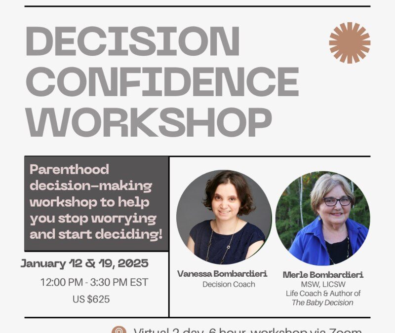 Registration Now Open! January 2025 Decision Confidence Workshop