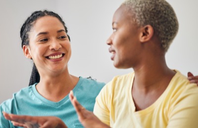 Baby Decision Confidence Workshop - women smiling while talking